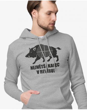 Pánská mikina s kapucí Největší kanec v revíru