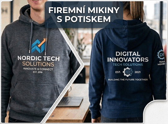 Firemní mikiny s potiskem: Stylová reklama pro vaši firmu