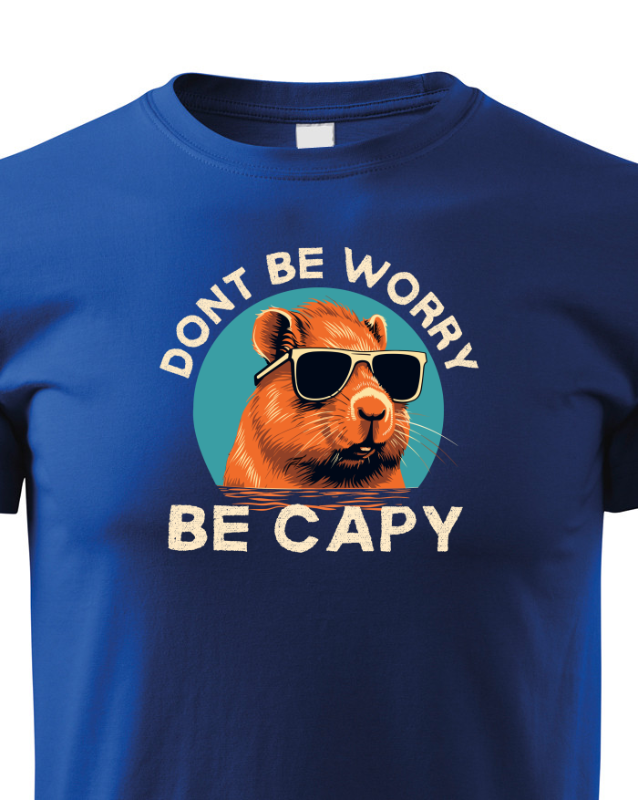 Dětské tričko Don't worry be capy