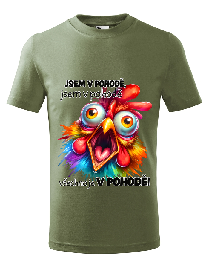 Dětské tričko Slepice - Jsem v pohodě