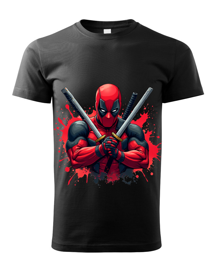 Dětské tričko DEADPOOL postoj s meči