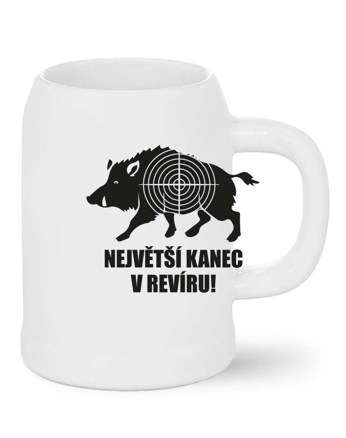 Pivní půllitr Největší kanec v revíru!