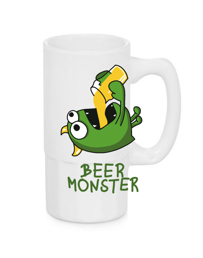 Úzký pivní půllitr – Beer Monster