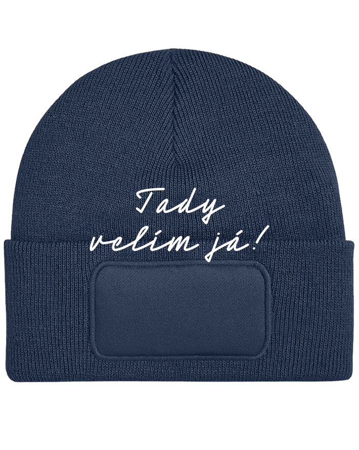 Unisex čepice s obdélníkovou nášivkou Tady velím já!