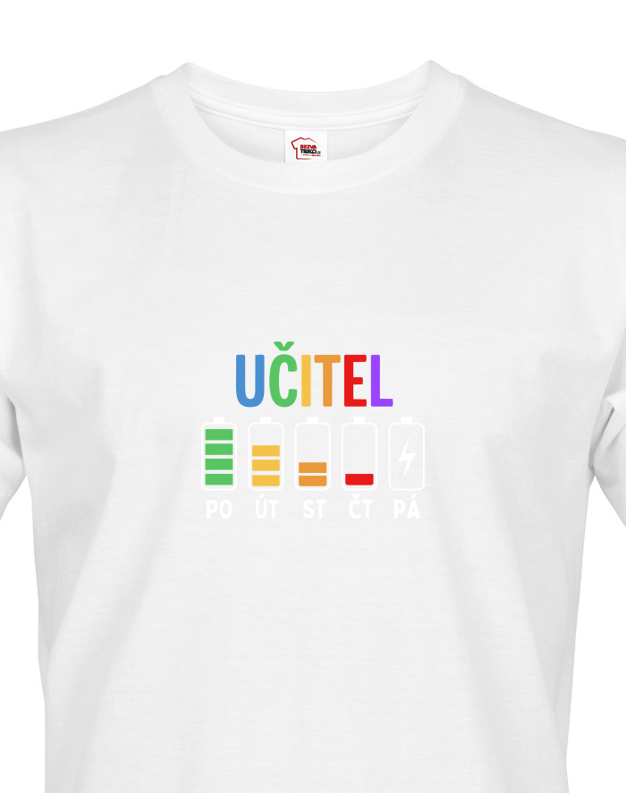 Pánské tričko pro učitele - Učitelské baterky