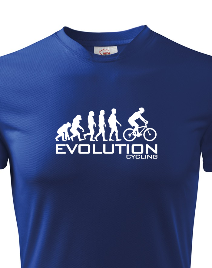 Pánské funkční tričko cyklo tričko Evoluce cyklistiky