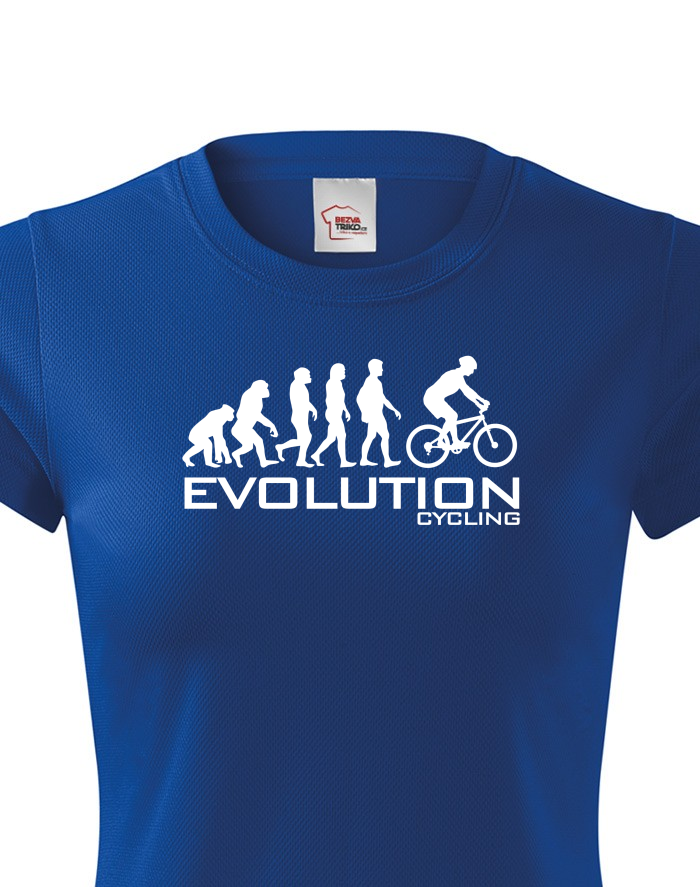 Dámské funkční tričko cyklo tričko Evoluce cyklistiky
