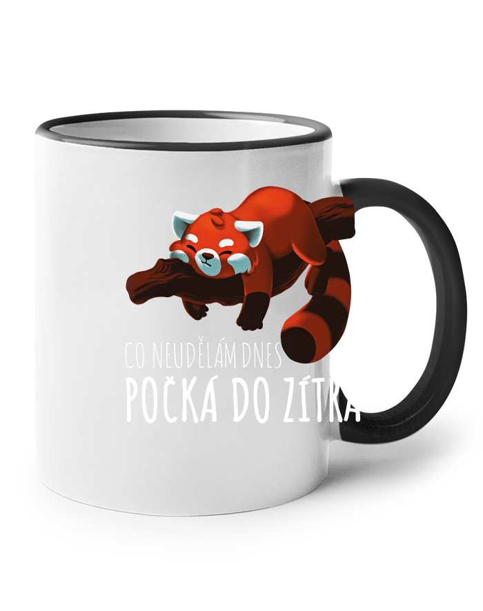 Keramický hrnek s černým uchem Co neudělám dnes