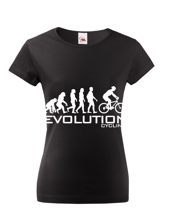 Dámské cyklo triko Evoluce cyklistiky