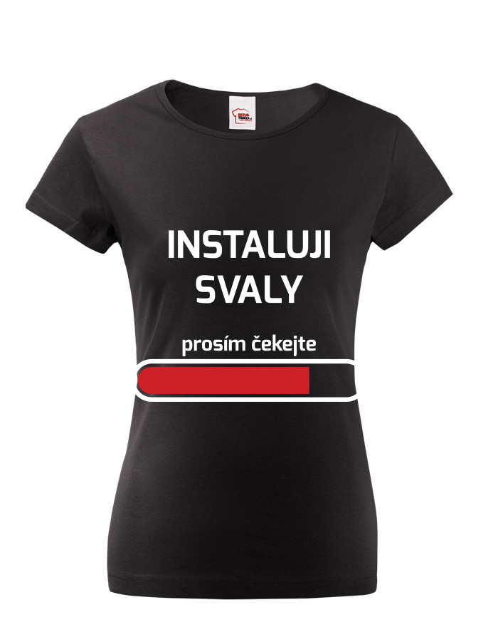 Dámské fitness tričko Instaluji svaly