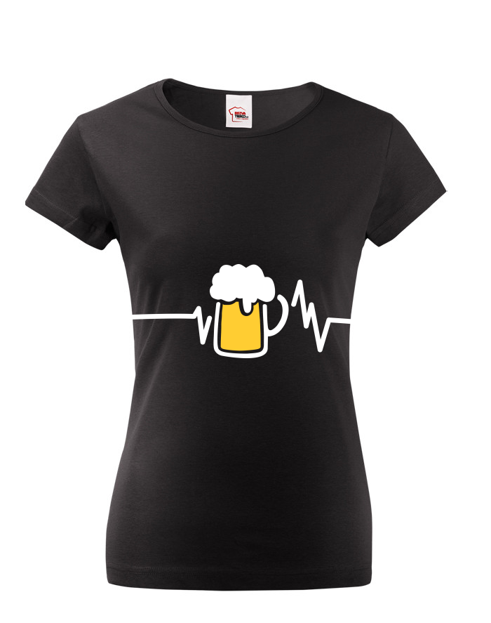 Dámské tričko s potiskem pivo