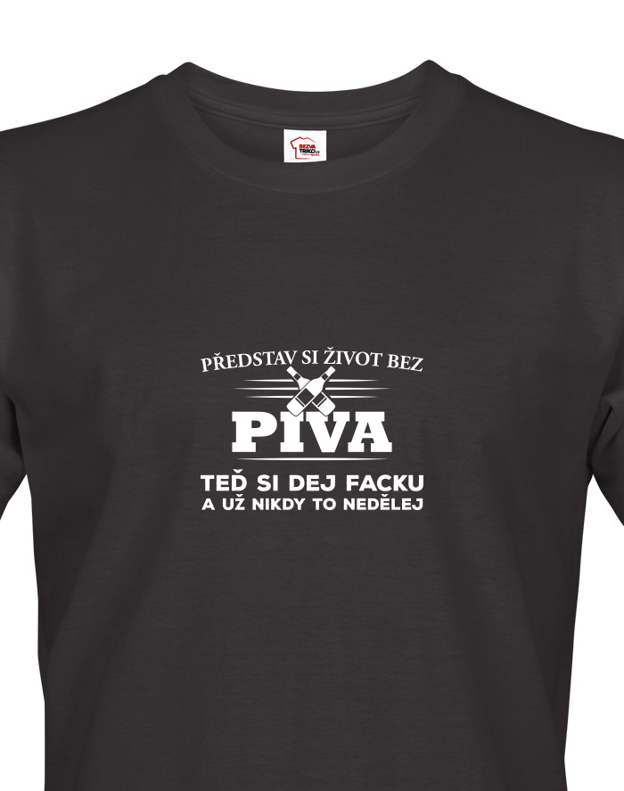 Pánské tričko s potiskem Život bez piva