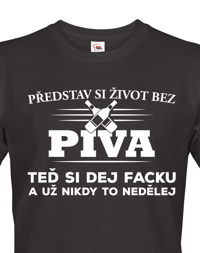 Pánské tričko s potiskem Život bez piva