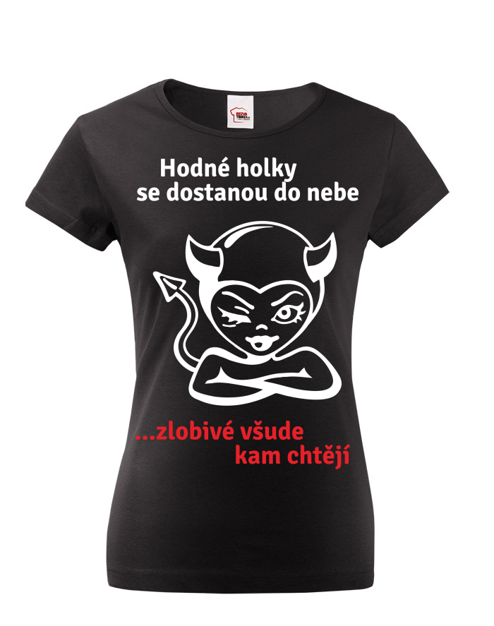 Dámské tričko hodné, zlobivé holky