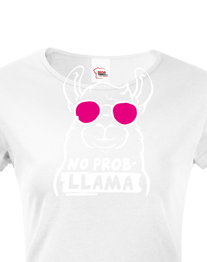 Dámské tričko No Prob - LLama