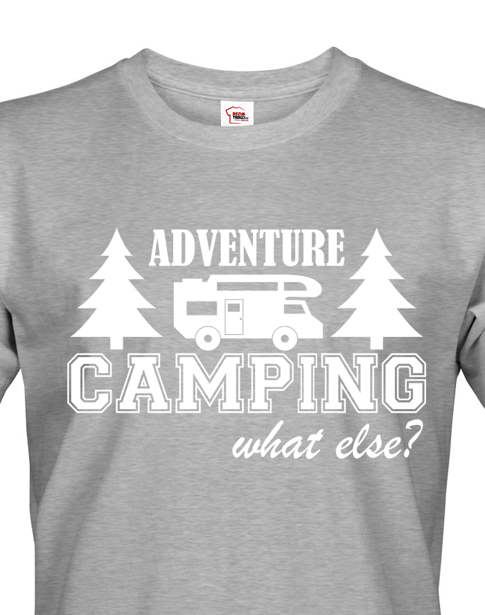 Pánské tričko s karavanem - Adventure Camping