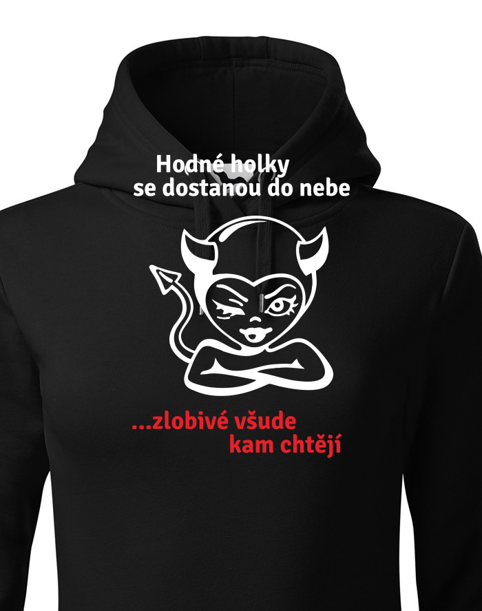 Dámská mikina hodné, zlobivé holky