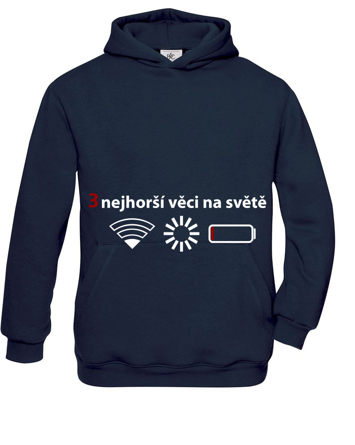 Dětská mikina 3 nejhorší věci na světě