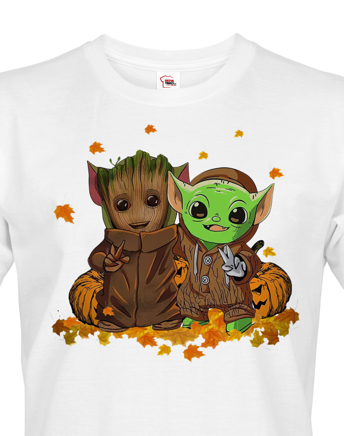 Pánské tričko Mistr Yoda a Groot