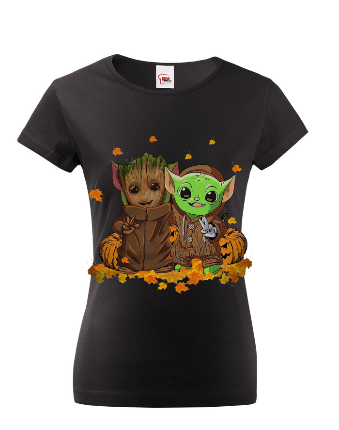 Dámské tričko Mistr Yoda a Groot
