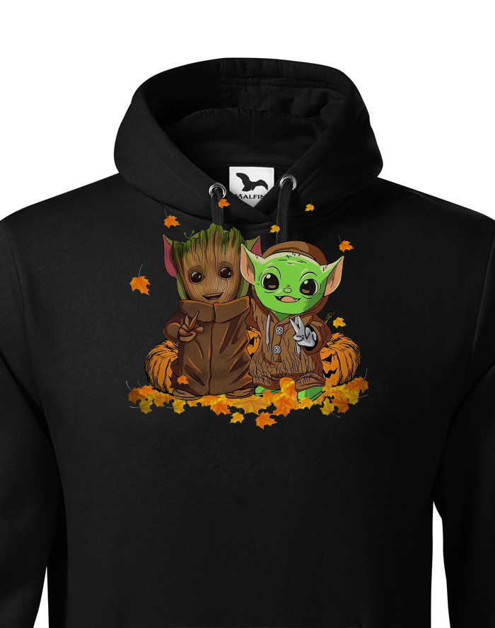 Pánská mikina Mistr Yoda a Groot