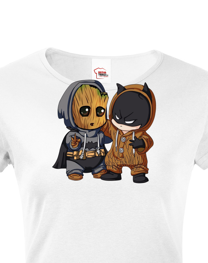 Dámské tričko Batman a Groot