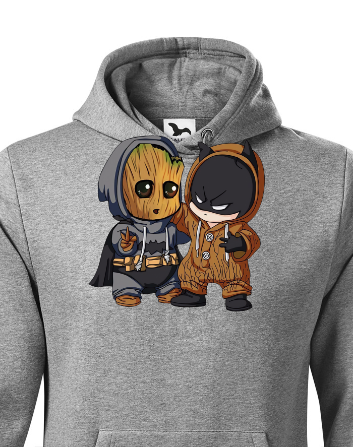 Pánská mikina Batman a Groot