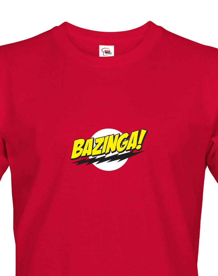 Pánské tričko Bazinga -Teorie velkého třesku
