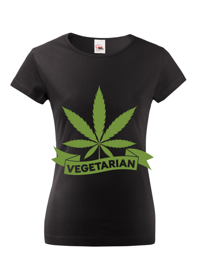 Dámské tričko - Weed vegetarian