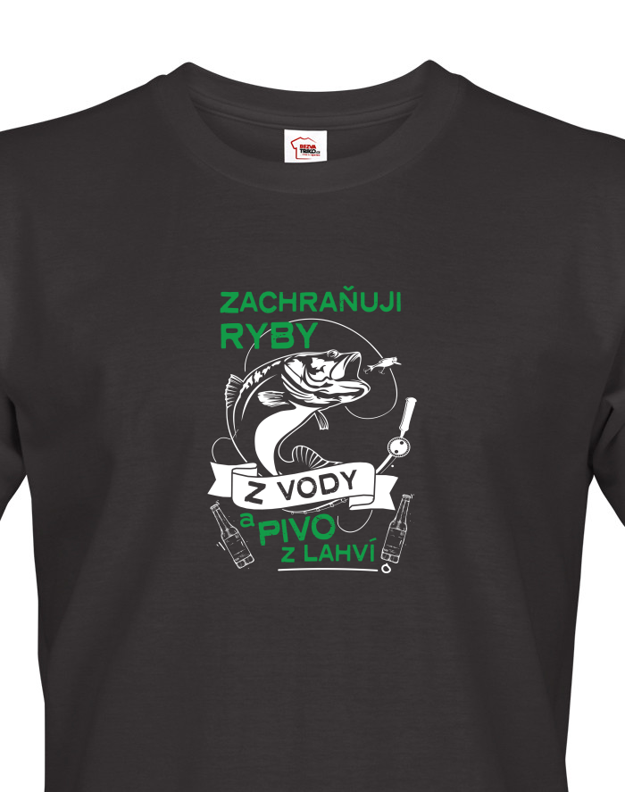 Vtipné rybářské tričko Zachraňuji ryby z vody