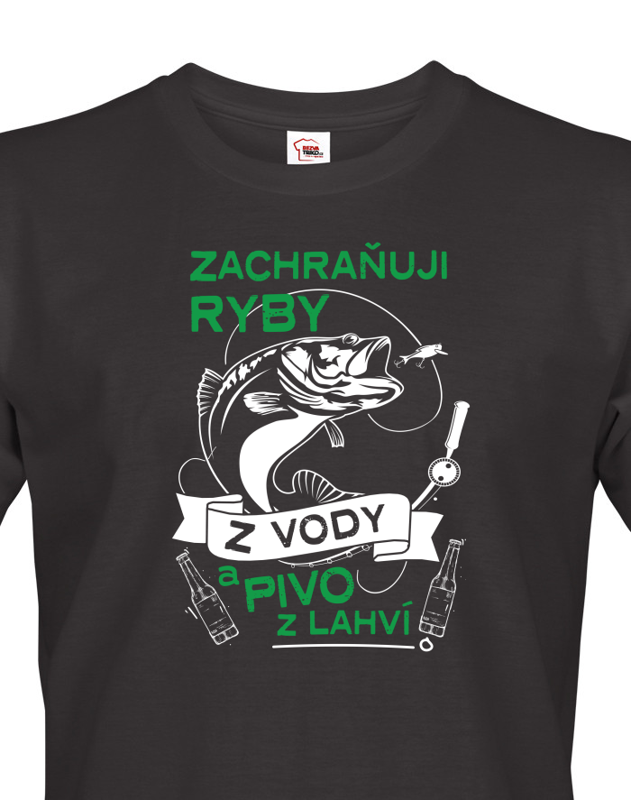 Vtipné rybářské tričko Zachraňuji ryby z vody