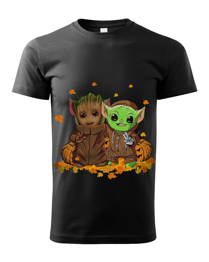 Dětské tričko Mistr Yoda a Groot