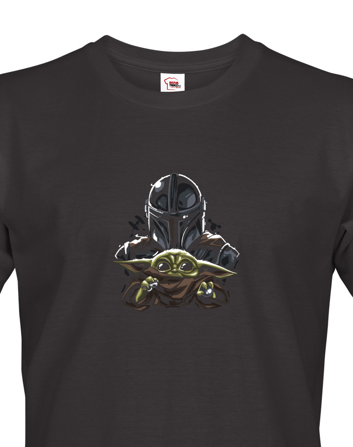 Pánské tričko - Yoda a Manadaloriana