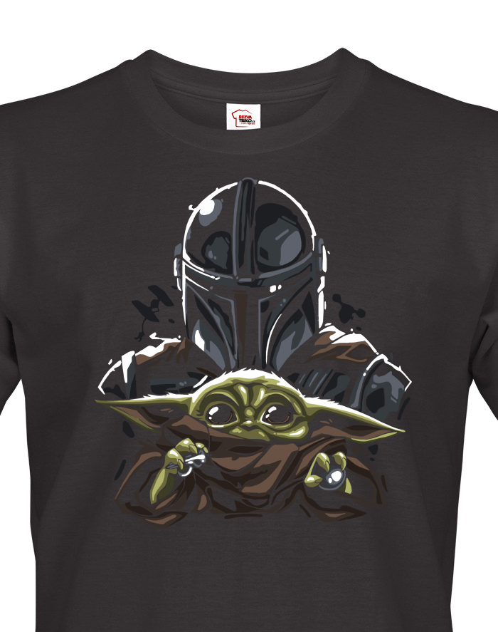 Pánské tričko - Yoda a Manadaloriana