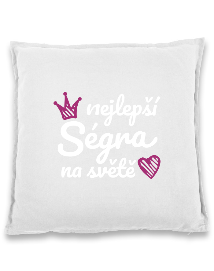 Polštář pro sestru Nejlepší ségra na světě