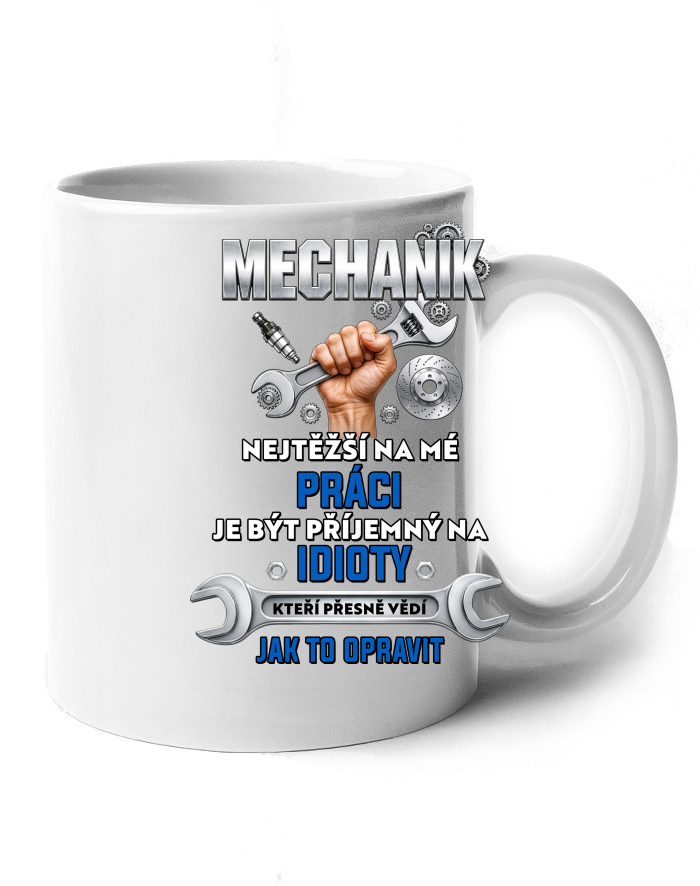 Keramický hrneček Nejtěžší na mé práci je