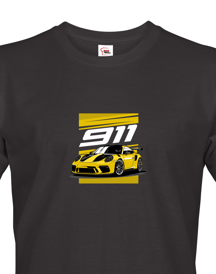 Pánské tričko Porsche 911 GT3 RS yellow