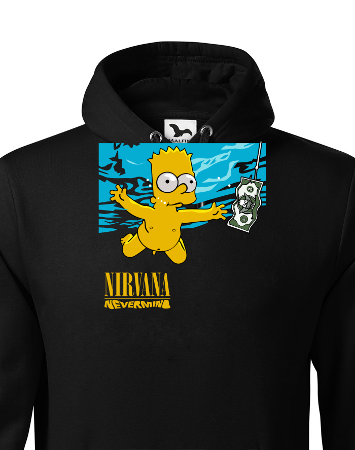 Pánská mikina Bart a Nirvana