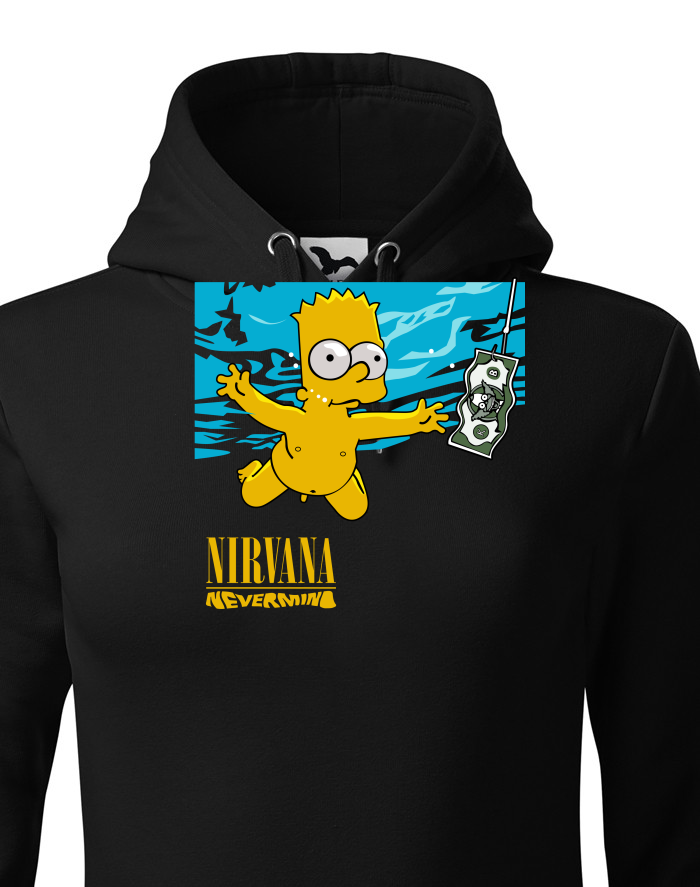 Dámská mikina Bart a Nirvana