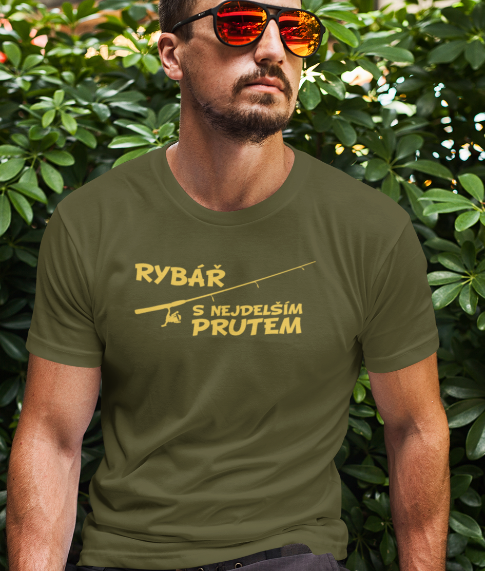 Rybářské tričko Rybář s nejdelším prutem