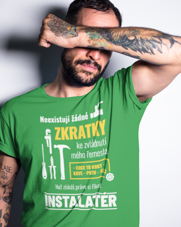 Pánské tričko pro instalatéra - Neexistují žádné zkratky