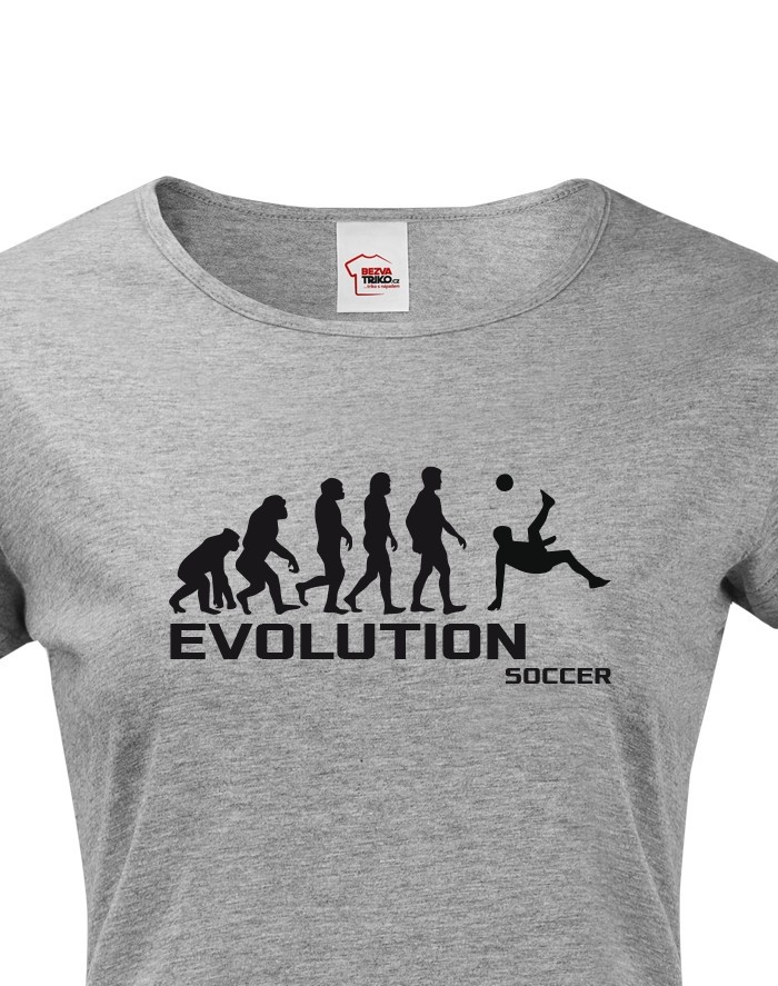 Dámské tričko evoluce fotbalu