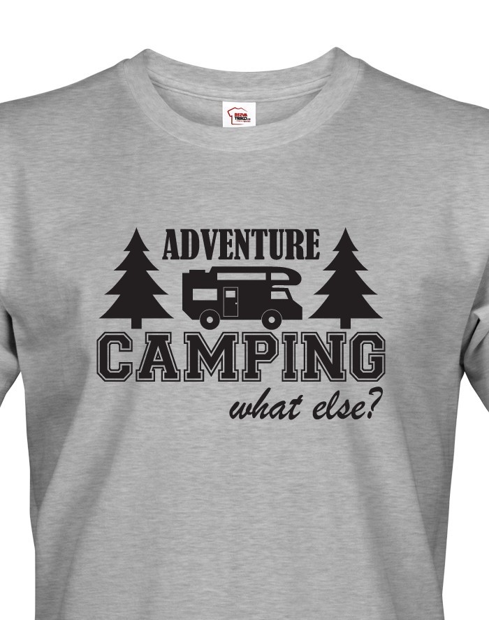 Pánské tričko s karavanem - Adventure Camping