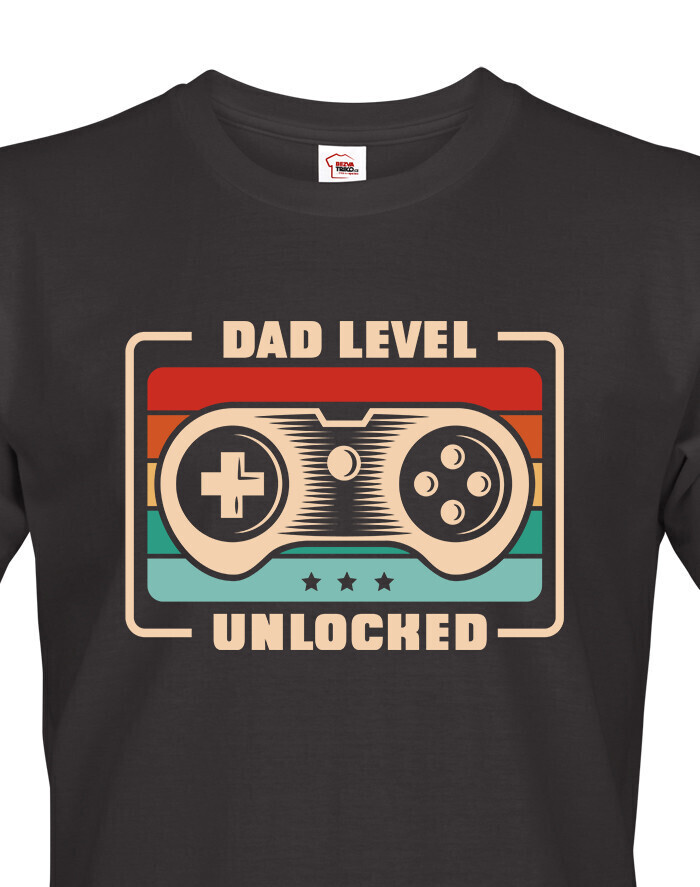 Pánské tričko Dad level unlocked