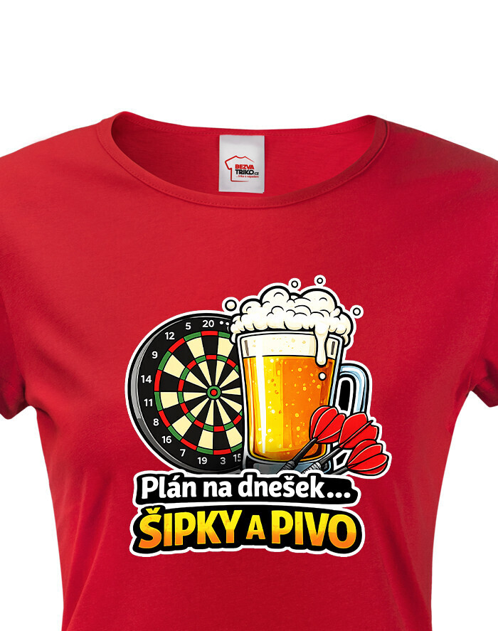 Dámské tričko Šipky a Pivo