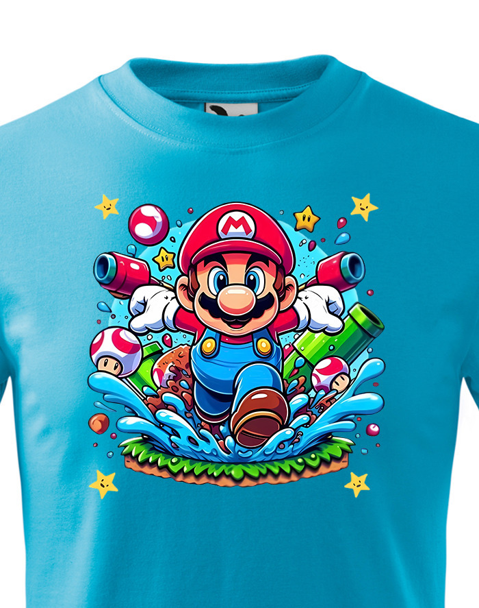 Dětské tričko – Super Mario vodní akce
