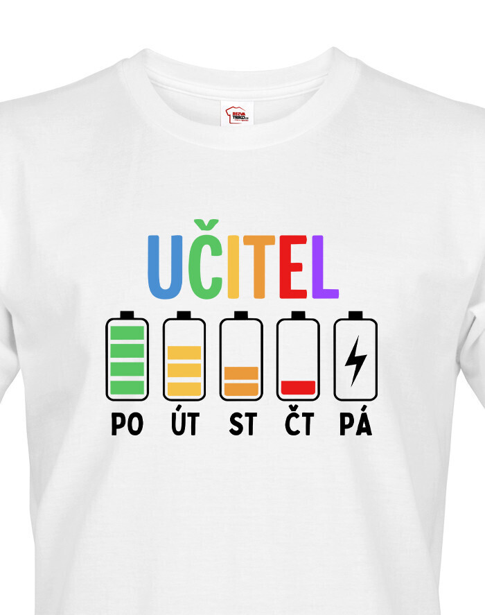 Pánské tričko pro učitele - Učitelské baterky