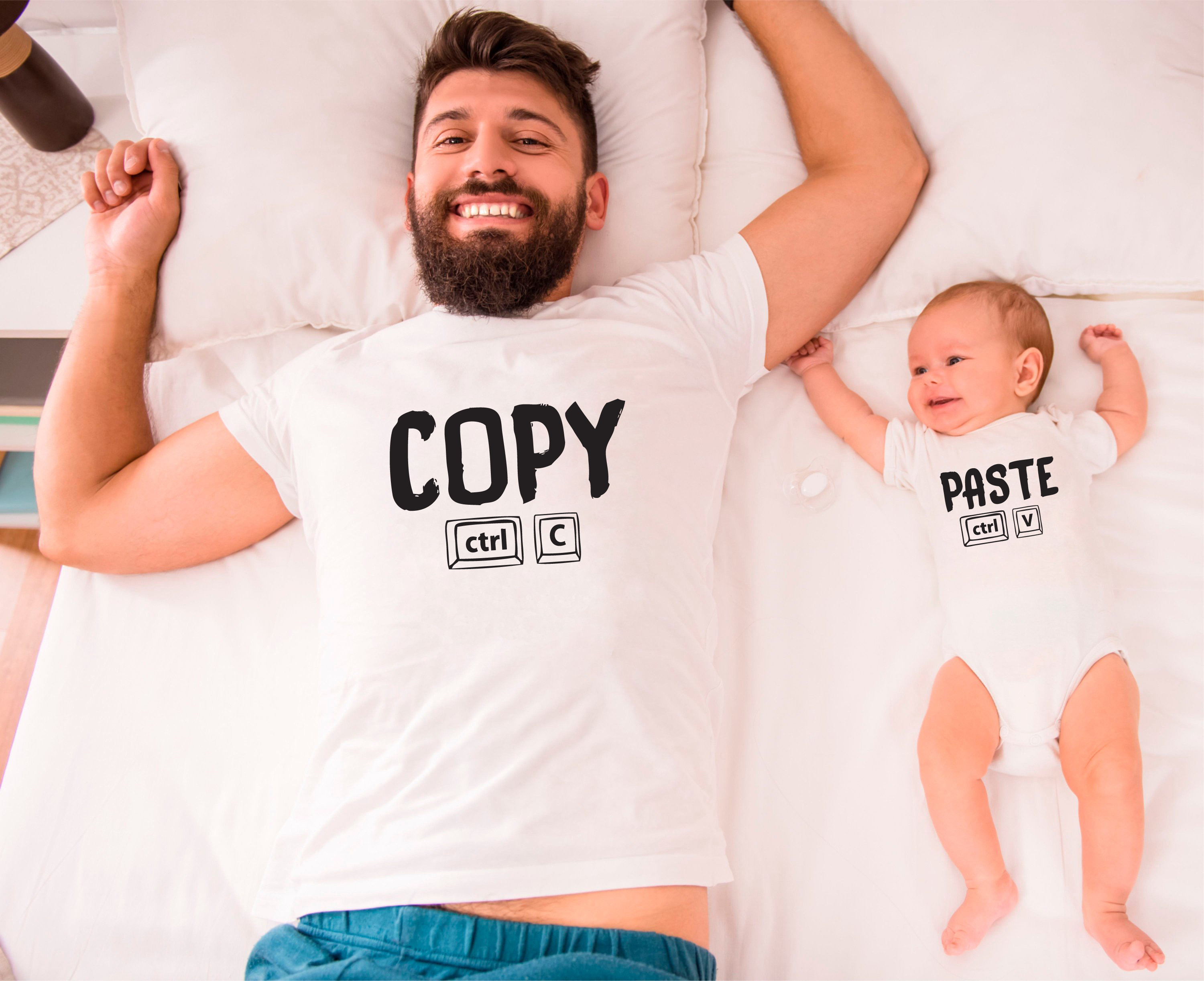 Dětské body a pánské tričko Copy paste