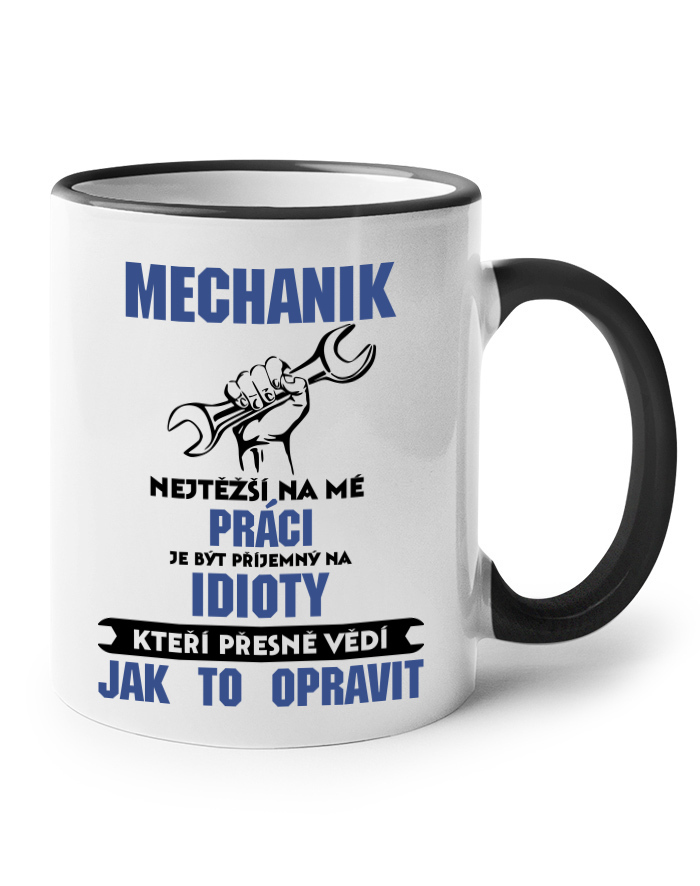 Keramický hrneček Nejtěžší na mé práci je