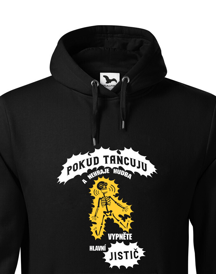 Mikina pro elektrikáře - Pokud tancuju a nehraje hudba, vypněte jistič